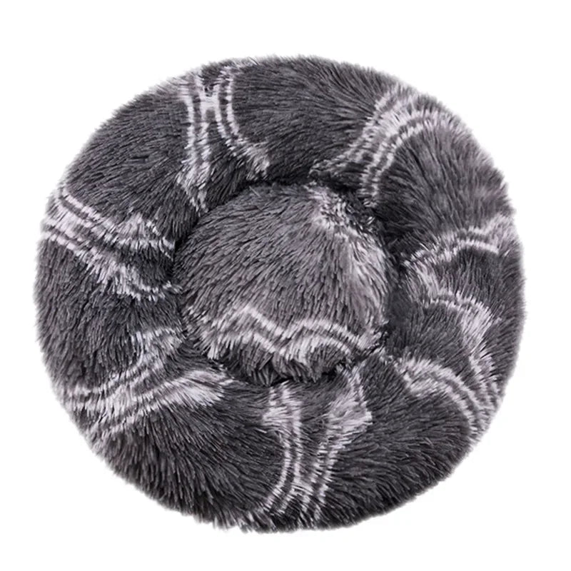 40-90cm Cat Bed Plush Round Soft Warm Cushion for Dog Pet Winter Sleeping