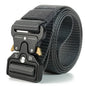 Men's Buckle Tactical Belt Red Ears Plastic Multifunctional Military Canvas