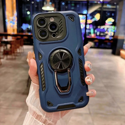 360 Rotating Ring Armour Case for iPhone 11-17 Air Pro Max Plus Heavy Duty