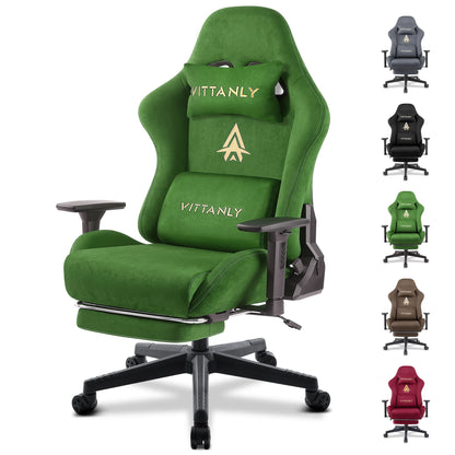 Kitinjoy Ergonomic Gaming Chair Suede High Back Recliner with Footrest - EXPROTAS
