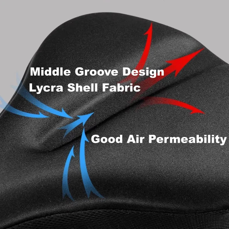 Gel Padded Bike Seat Cover Soft Bicycle Saddle Cushion for Men Women