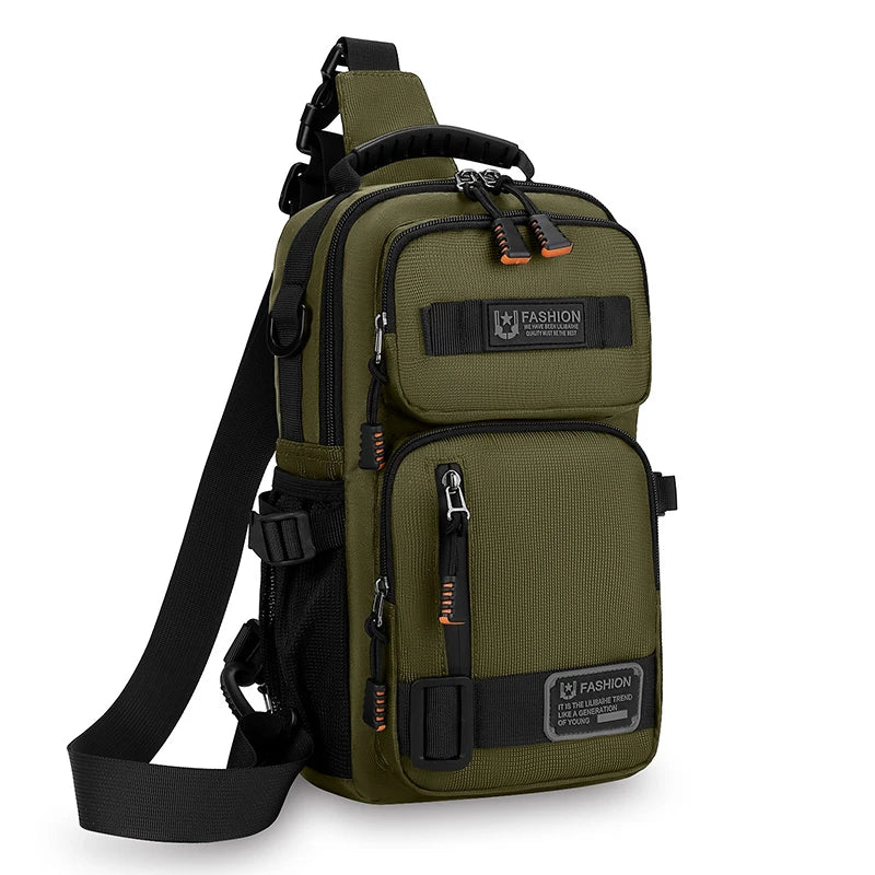 Men's Chest Bag Crossbody Waist Pack Fashion Sling Small Oxford Bag