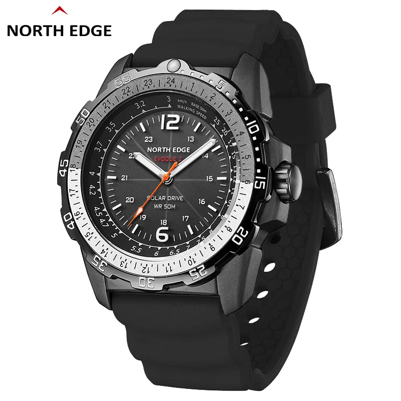 NORTH EDGE EVOQUE 2 Military Digital Watch Solar Power 50M Waterproof Sport
