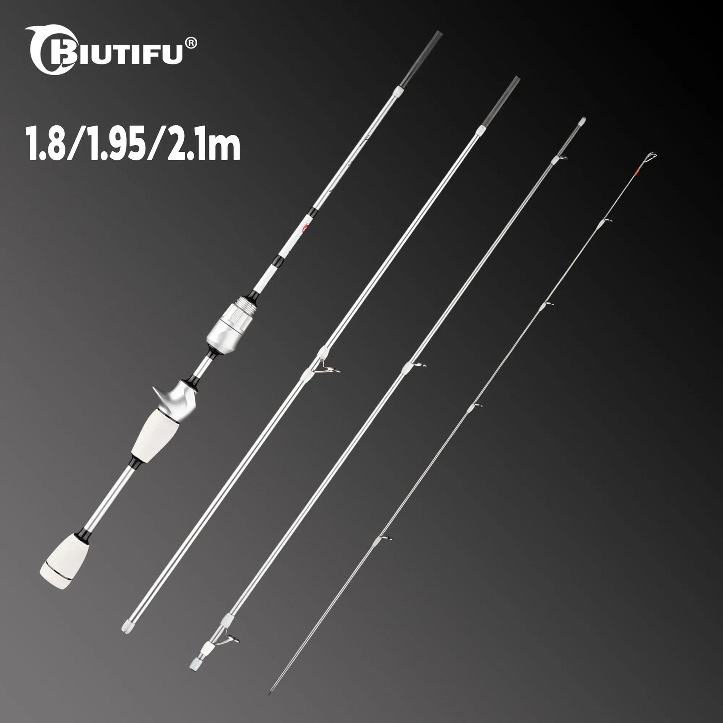 2.1m Lightweight Carbon Fishing Rod Portable Travel for Beginners Lure