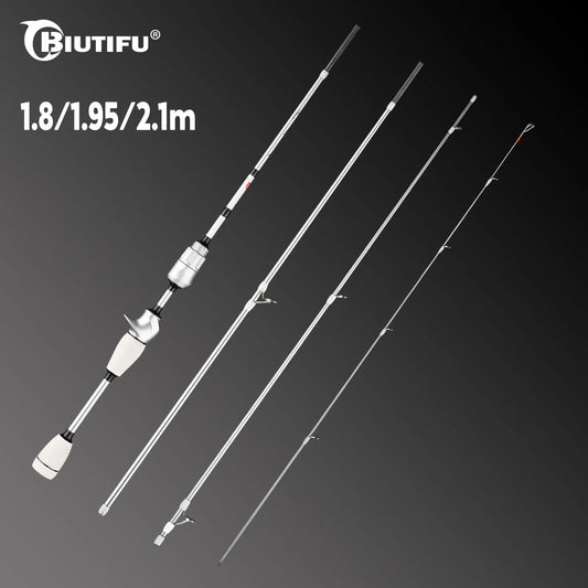 2.1m Lightweight Carbon Fishing Rod Portable Travel for Beginners Lure