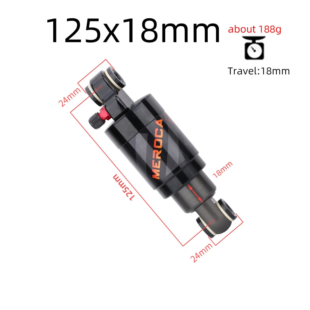 MEROCA Mountain Bike Air Shock Absorber 125mm/150mm/165mm/190mm/200mm Scooter Alloy MTB Folding Bicycle Rear Shock Cycling Parts-EXPROTAS