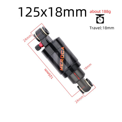 MEROCA Mountain Bike Air Shock Absorber 125mm/150mm/165mm/190mm/200mm Scooter Alloy MTB Folding Bicycle Rear Shock Cycling Parts-EXPROTAS