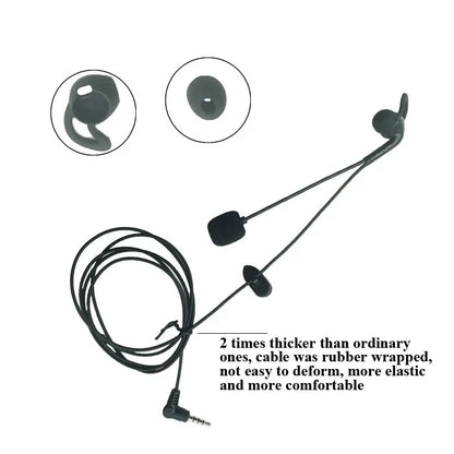 2pcs 3.5mm In-Ear Headsets for EJEAS FBIM V6 V6C V4 V4C Intercom