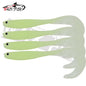 4PCS Fishing Lure Jigging Soft Baits 12.5cm 5.5g Hooks for Bass Pike
