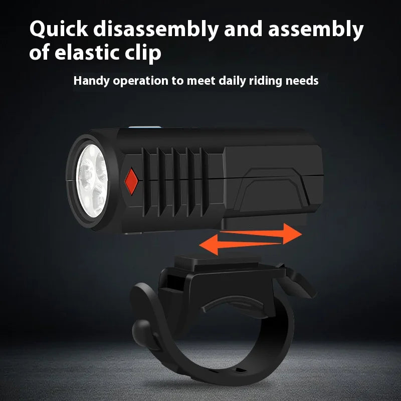 Bicycle Light USB Rechargeable LED Front Headlight Waterproof Bike Lamp