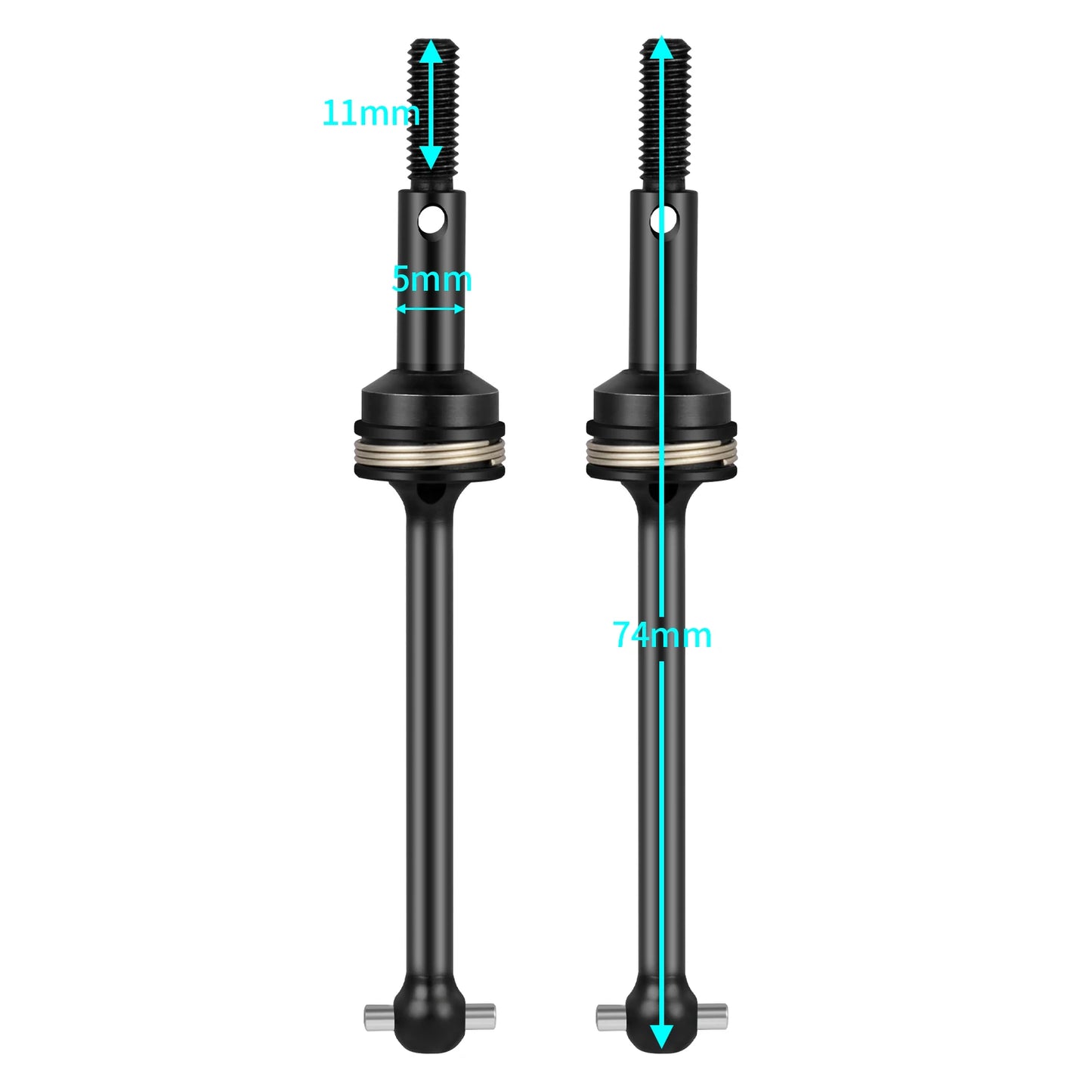 2PCS 1/10 RC CVD Drive Shafts for Tamiya TT01 TT02 TC01 Drift Cars