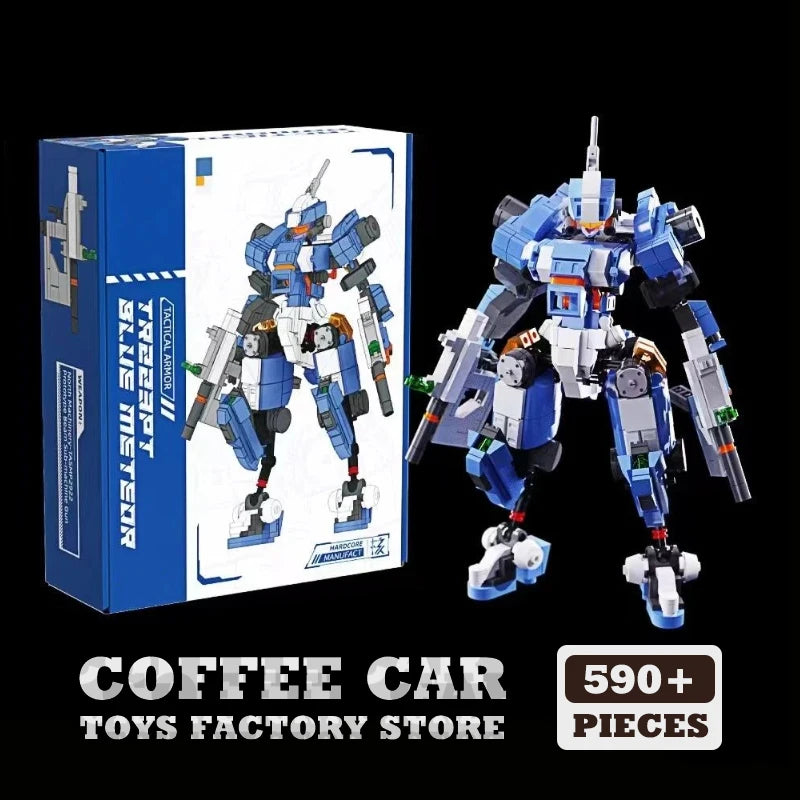 Mecha Warrior MOC Building Blocks Robot Armor Model Bricks Toy for Kids Adults