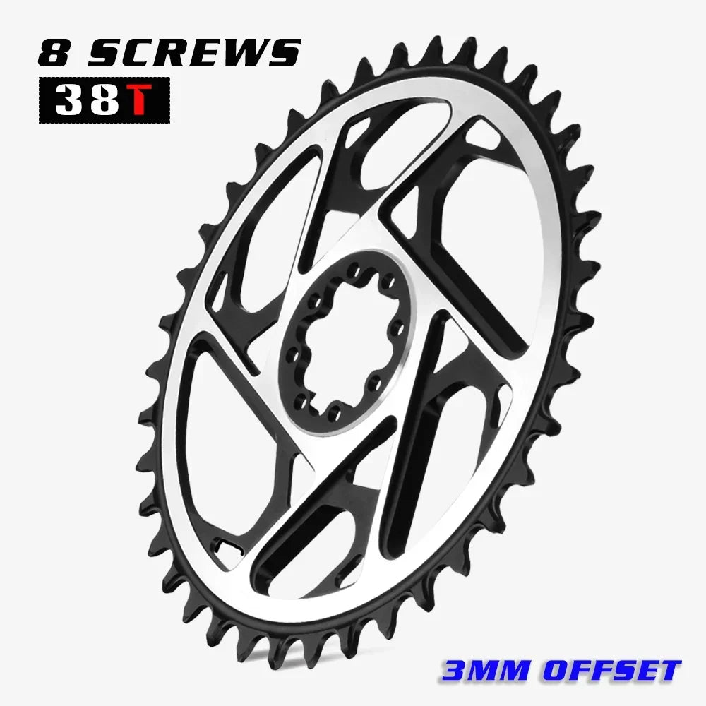 Narrow Wide Chainring 3mm Offset 8 Bolt MTB Sprocket for SRAM 36T 38T