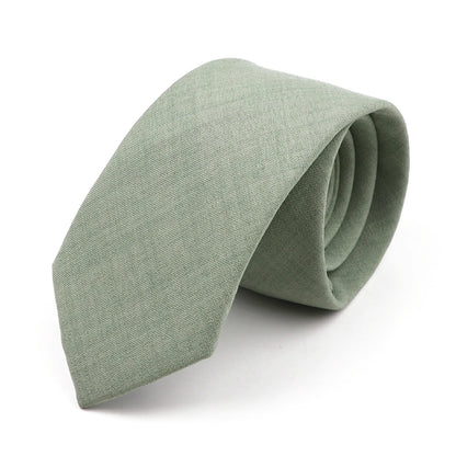 Men Tie Solid Slim Skinny Plain Wedding Party Ties Sage Green Pink Orange