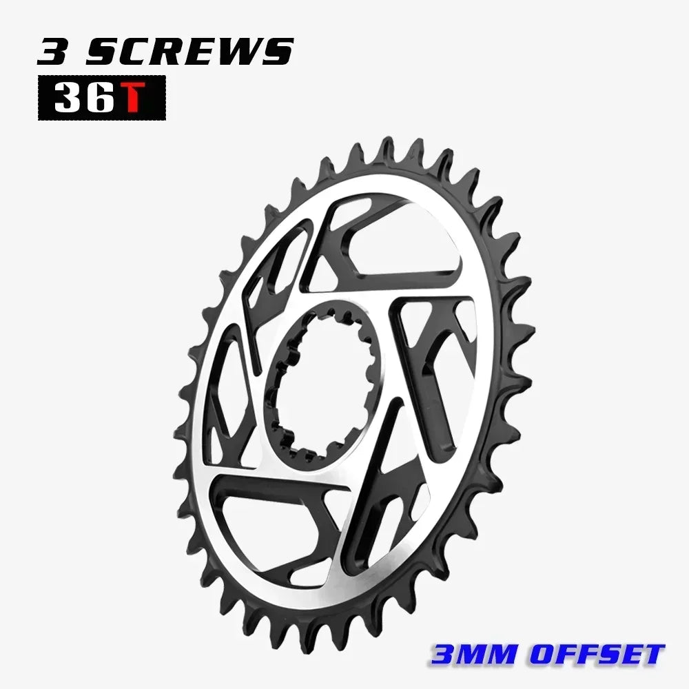SRAM 3-Bolt MTB Chainring GOLDIX Narrow Wide 3mm Offset 34/36/38/40T