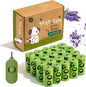 Biodegradable Dog Poop Bags Lavender Scented Extra Thick with Dispenser