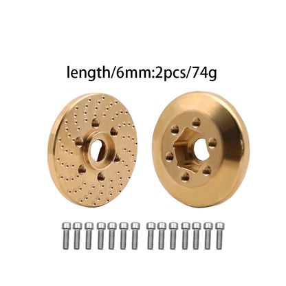 Brass Wheel Hex Hub Adapter for 1.9/2.2 Beadlock RC Crawler Axial SCX10 TRX4 TRX6 - EXPROTAS