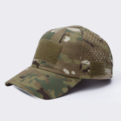 2Pcs Camouflage Baseball Cap Breathable Sun Hat Outdoor Hunting Fishing