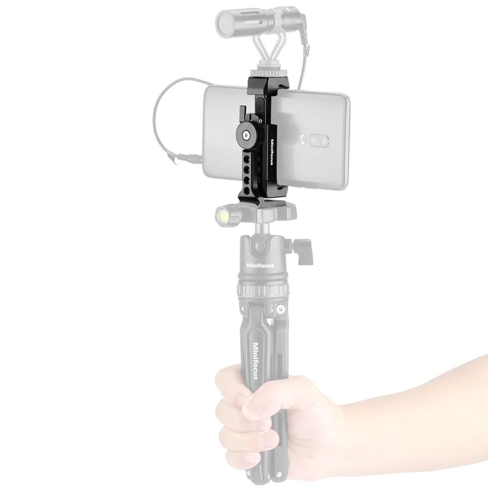 Metal Cell Phone Tripod Mount Smartphone Holder Adapter Aluminum w Cold Shoe Arca for iPhone 13 12 11 Max Pro X XR Xs 6 7 8 Plus-EXPROTAS