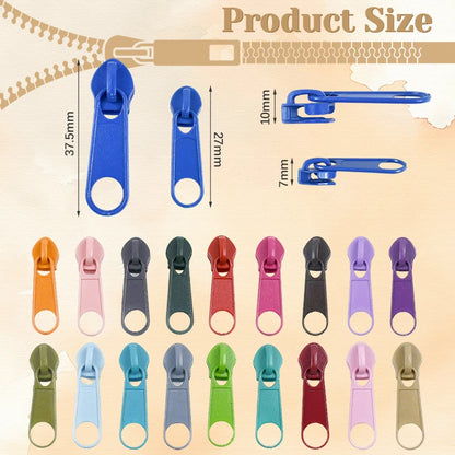 50/100/200Pcs 3#5# Zipper Slider For Nylon Zippers Bag Garment Zip Puller Backpack Pocket Zips Repair Kit DIY Sewing Accessories