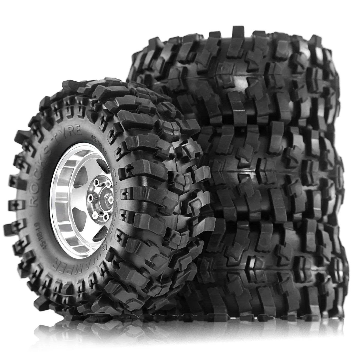 4pcs 1.9 Wheel Tires for 1/10 RC Crawler TRX4 TRX6 SCX10 II III Gen7 D90