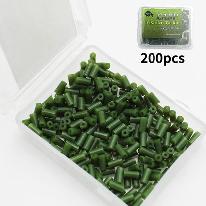 200pcs Carp Fishing Silicone Tube Anti-Tangle Rig Tubing Tackle Set