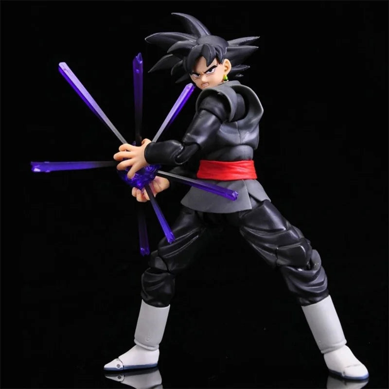 14cm Anime Dragon Ball Black Goku Zamasu Action Figure  Super Saiyan Movie Version Dbz Model With Multiple Accessories Toys-EXPROTAS