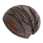 New Unisex Slouchy Winter Hat Fleece Lined Beanie Men Women Mixed Color Knit Cap - EXPROTAS