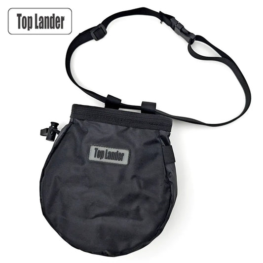 Rock Climbing Chalk Bag with Belt Zipper Pocket for Gym Bouldering Weight Lifting