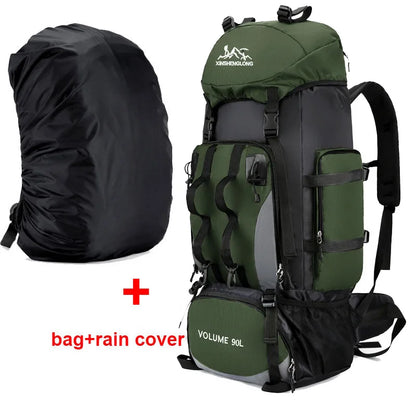 90L Waterproof Hiking Camping Backpack Trekking Bag Rucksack Large Capacity Travel Outdoor Sports Bags Camping Equipment Men-EXPROTAS