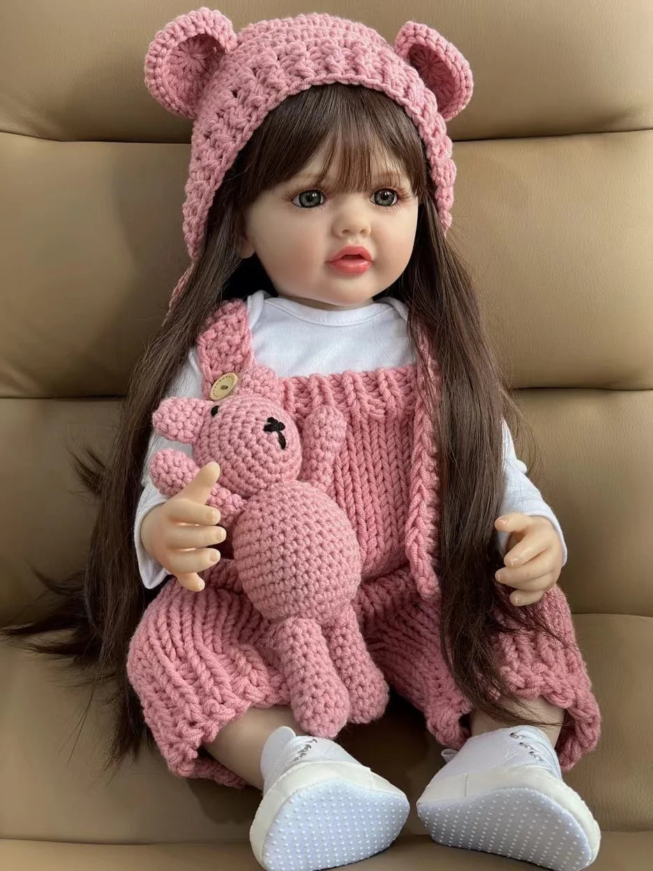 BZDOLL 55 CM 22 Inch Reborn Dolls Realistic Full Silicone Baby Bebe Newborn Girl Doll Princess Toddler Toy Gift-EXPROTAS