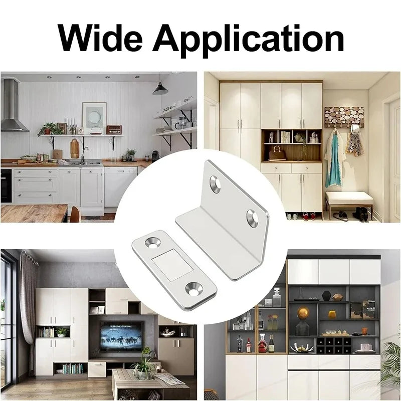 Ultra Thin Magnetic Door Catch Cabinet Latch 42mm x 18mm for Cupboard