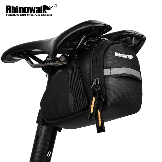 Rhinowalk Splash-Proof Bicycle Saddle Tool Bag with Reflective Strip Taillight Mount