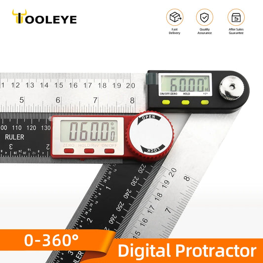 Digital Protractor Angle Finder 360° Gauge Ruler Tool for Woodworking