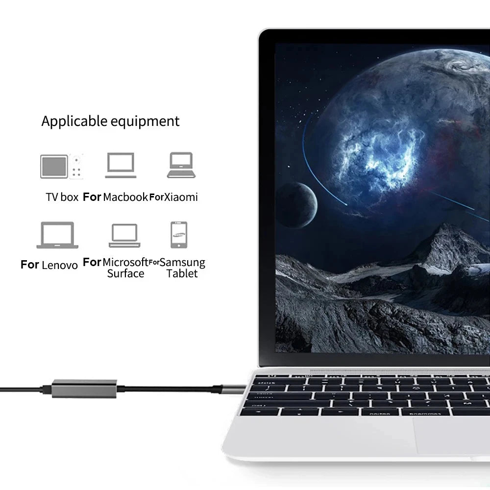 USB Ethernet Adapter 1000Mbps RJ45 Network Card for PC MacBook