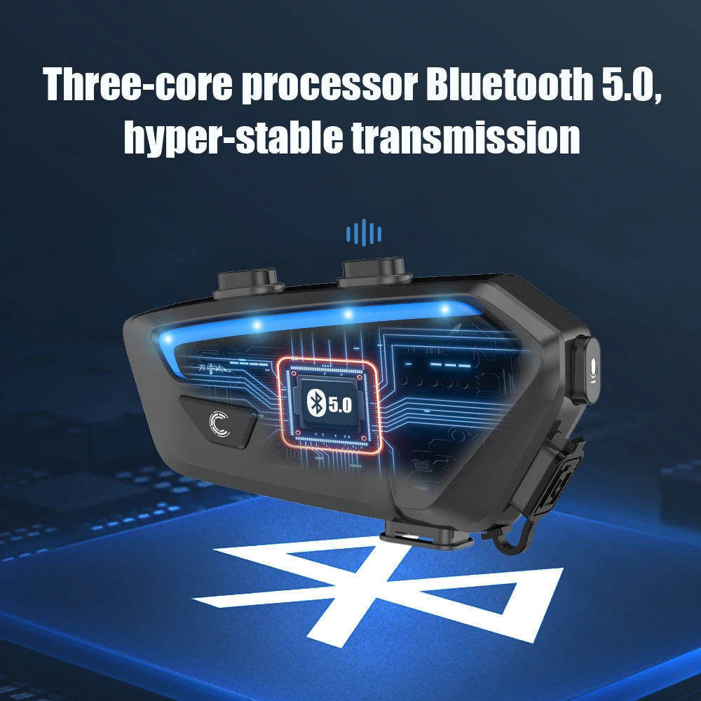 Motorcycle Helmet Intercom Freedconn FX Bluetooth Headset 10-Rider Pairing