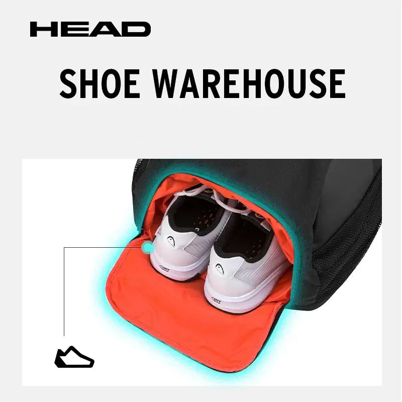 HEAD Tour Team Series Tennis Backpack Large Capacity With Shoe Compartment Racket Room Rackets Bag-EXPROTAS