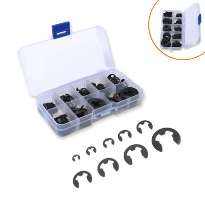 120PCS Stainless Clip Circlip Snap Retaining Ring Assortment M1.5-M10