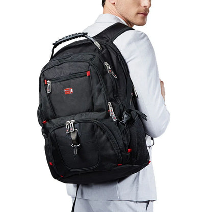 Swiss-Multifunctional bags Durable 17 Inch Laptop Backpack, Travel Bag,College Bookbag,USB Charging Port,Water Resistant-EXPROTAS