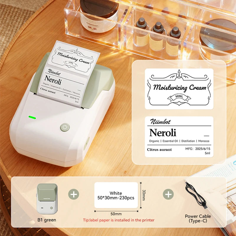 Niimbot B1 Portable Thermal Label Printer Mini Bluetooth Sticker Maker