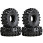 4pcs 2.2 Beadlock Wheels & Rubber Tires Set for 1/10 RC Crawler TRX4 SCX10 D90