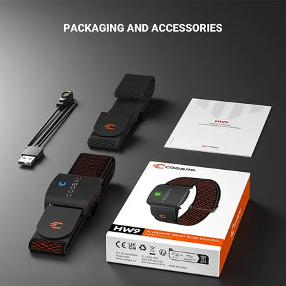 Heart Rate Monitor Armband for Fitness Running BLE5.0 Peloton Zwift