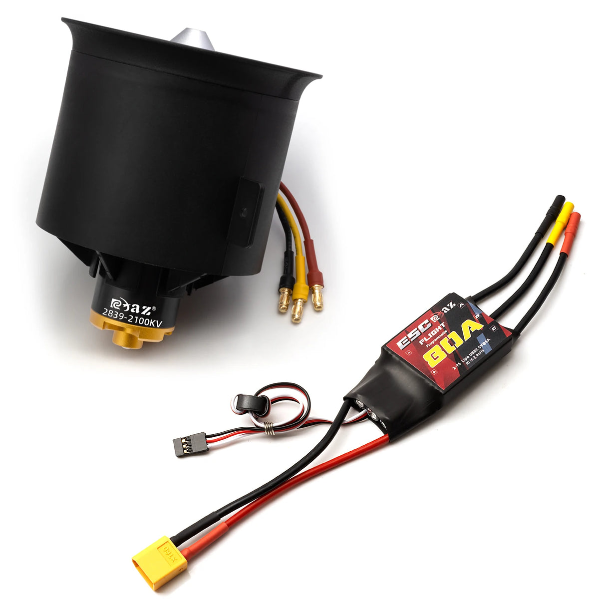 Rcxaz RC Mini Brushed ESC 30A Electric Motor for 1/10 Scale Car