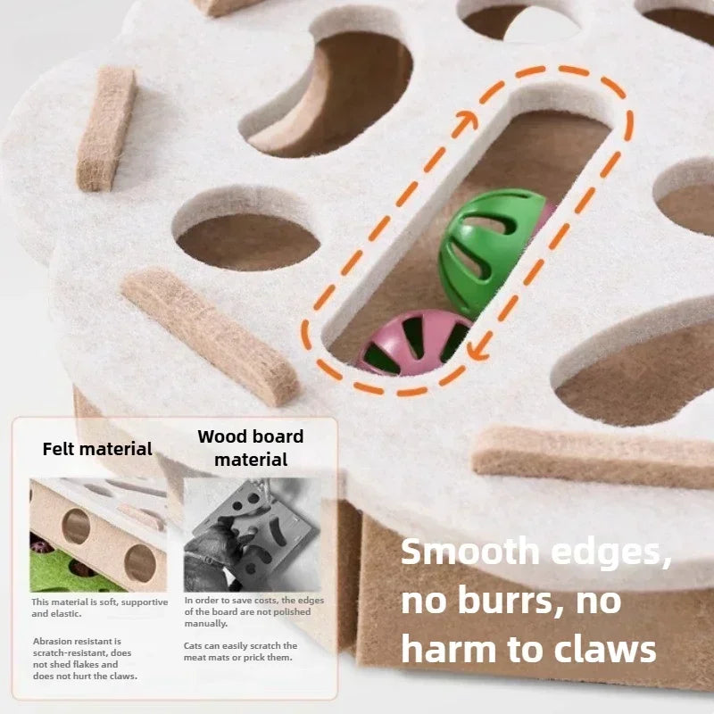 Interactive Maze Box Toy for Cats - Indoor Puzzle Game for Mental Stimulation