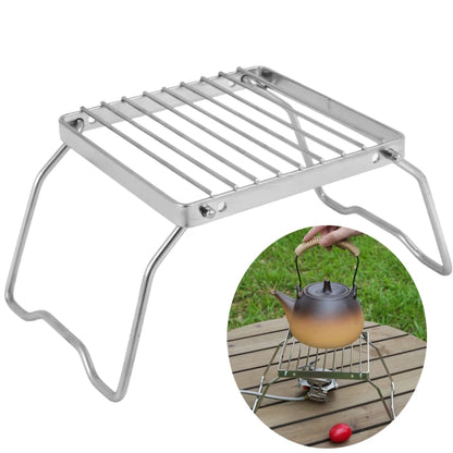 Portable Camping Stove Holder Stainless Steel Folding BBQ Rack Pot Stand