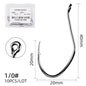 10Pcs Fishing Hooks Barbed Carbon Steel Circle Hook 6/0-10 Catfish Tackle