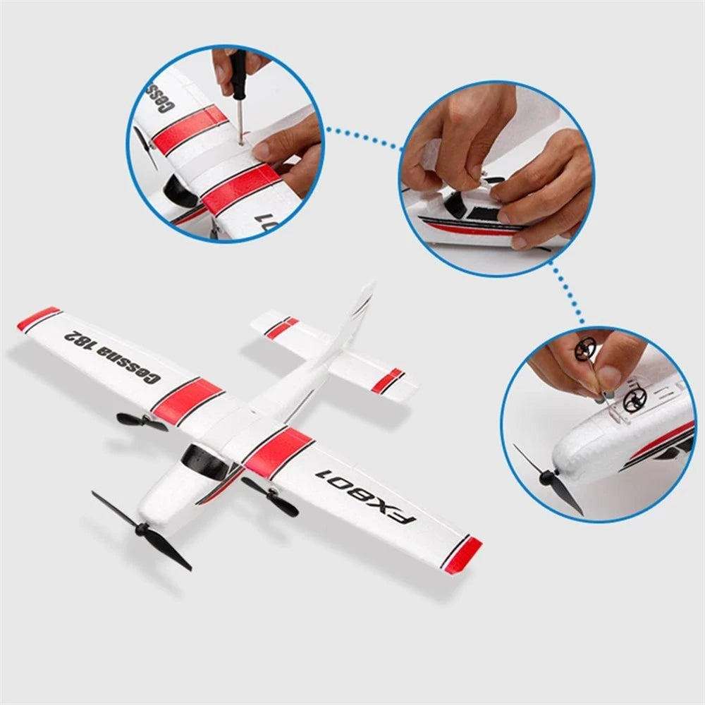 FX801 RC Plane EPP Foam 2.4G 2CH RTF Remote Control Wingspan Aircraft Fixed Wingspan Airplane Toys Gifts for Children Kids-EXPROTAS