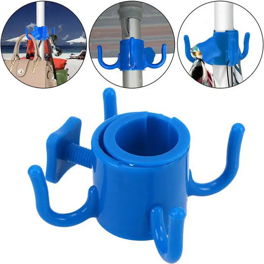Beach Umbrella Hook 4-Arm Hanger for Towels Bags Hats Tent Camping Gear