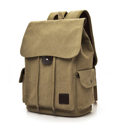 Large Canvas School Bag Backpack Rucksack Travel Hiking Men Sports