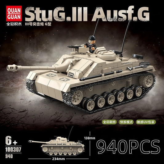 West German Type III Assault Gun G-Type Tank Building Toy 100307